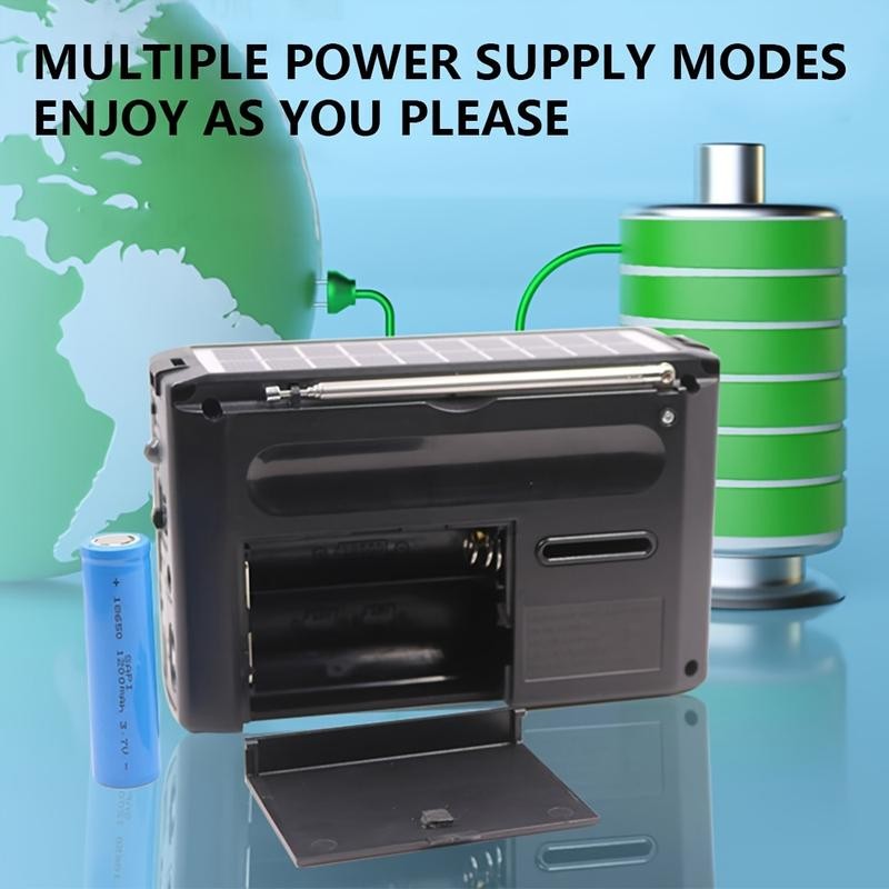 2024 New Solar Emergency Radio, AM/FM Digital Speaker With LED