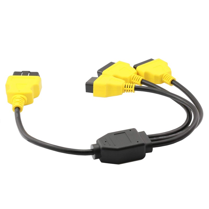 OLLGEN 1.6ft/50cm OBD2 Splitter Cable,3 Way OBD-II Extension Cable,Full 16