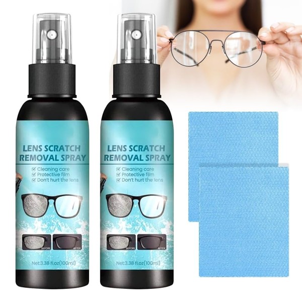 2PCs Lens Scratch Remover for Eye glasses,Eyeglass Scratch Remover,Glasses Windshield