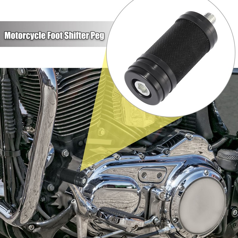 Motoforti 2 Stück Motorrad Fußschalthebel Schaltraste Schalthebel Schwarz