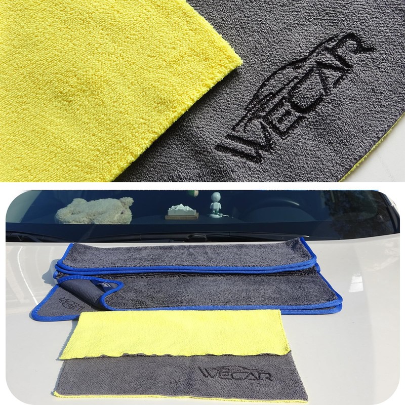 WeCar Microfiber Car Wash Towel, Super Absorbent Cleaning Wiping Dryer,