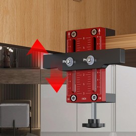 Adjustable Cabinet Door Installation Positioner, Cabinet Door Mount Locator with Adjustable Length, Cabinet Door Installation Positioner, Cupboard Doors Quick Assembly Device
