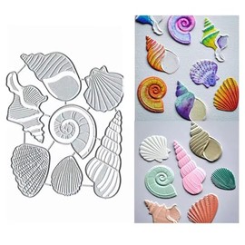 Shell Conch Frame Metal Die Cuts Dies Stencil, Shell Conch Frame Cutting Dies Cut Stencils DIY Scrapbooking Cards Photo Album Craft Embossing Paper Dies for Album Card Scrapbooking Making