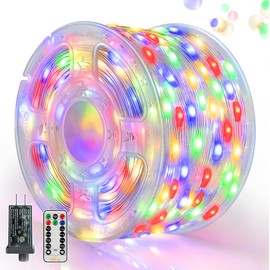 Ollny Outdoor Christmas Lights 1000LED 328FT, Multicolor Fairy Lights IP67 Waterproof, Plug in String Light with Remote 8 Modes Timer, Xmas Light for Outside Indoor House Tree Decorations