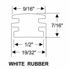Steele Rubber Products - 90-3696-340 - Boat - White - Screw Track Filler Trim - Sold as a 15 Foot Strip