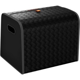 GMQ Car Trunk Organizer for SUV,Car Organizers and Storage with Collapsible Storage, Large Capacity for SUV, Truck, MPV (Weave Black, M-15.8 * 13 * 12.5IN)