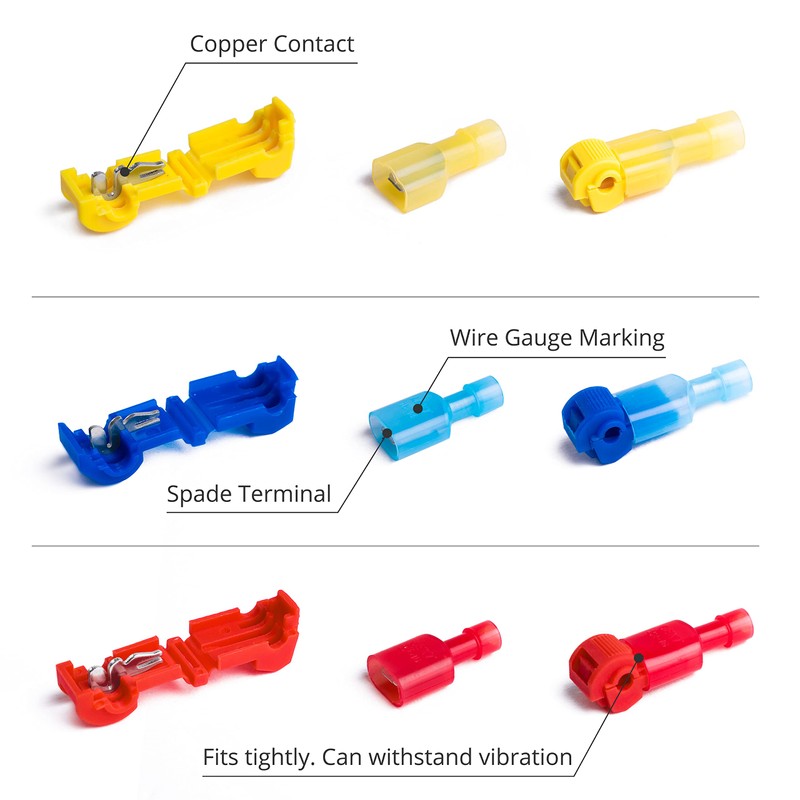 Wirefy T Tap Wire Connectors Kit - Electrical Connectors Kit