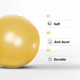 Fsadwnn Exercise Ball Small,Pilates Ball 9 Inch Core Ball,Small Exercise Ball with Pump,Barre Ball,Mini Bender Ball, Pilates, Yoga, Workout, Bender, Core Training and Physical Therapy