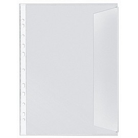 Veloflex 5340000 Document Wallets DIN A4, PP, 130 my, Indelible, Transparent (2 x Pack of 10 = 20 Sleeves)