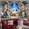 HOMETITUTE Nativity Scene Banner Holy Night Manger Decorations 71 x