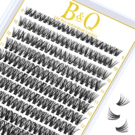 280 Pieces Individual Eyelashes for Beginners, 40D Mix, Single Eyelashes, Lash Clusters, B&Q Eyelashes, DIY Individual Eyelashes for Eyelash Extensions at Home (40D-0.07D, 9-15MIX)