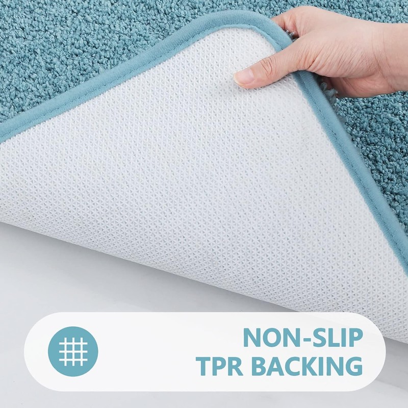 smiry Microfiber Bath Mat 50 x 75 cm, Non-Slip Super