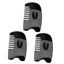 FOMIYES 3pcs Hair Comb for Women Natural Horn Hair Massager Scalp Relief Fine Teeth No Burr