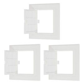 PATIKIL 100x100mm Access Panel, 3Pcs ABS Plastic Panels for Inspection Hatch Removable Hinged Access Door for Drywall Plumbing Pipes Fuse Box Cover Cabinet Conceals Wires, White