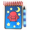 Handy Dandy Notebook Handcrafted Blue Stripes Notebook -NIGHT