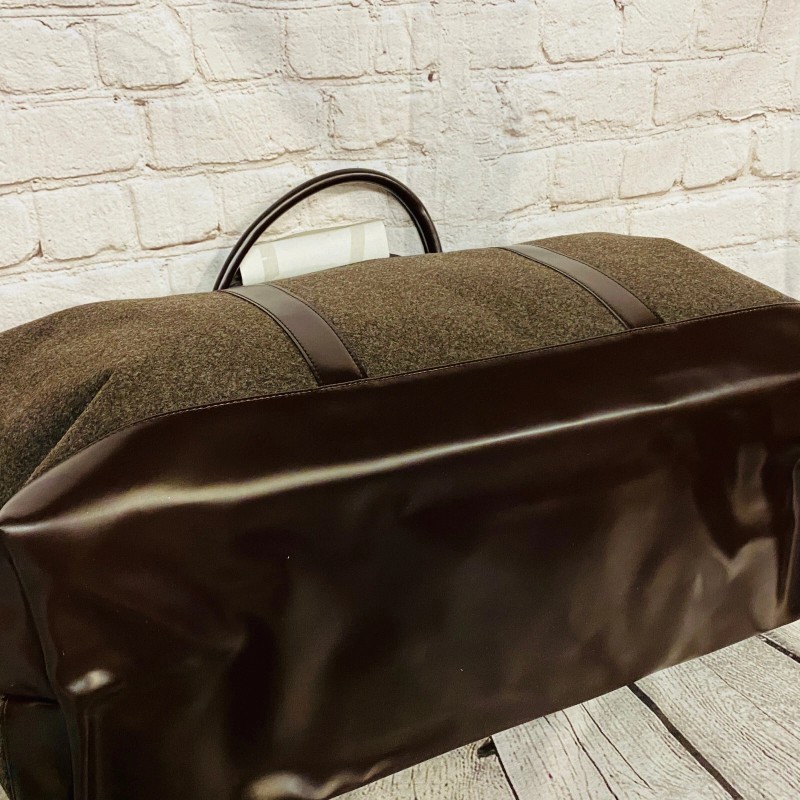 ARAMIS MEN SUEDE DUFFLE BAG BROWN - NEW