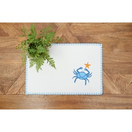 C&F Home Crab Felt Placemat,S/6