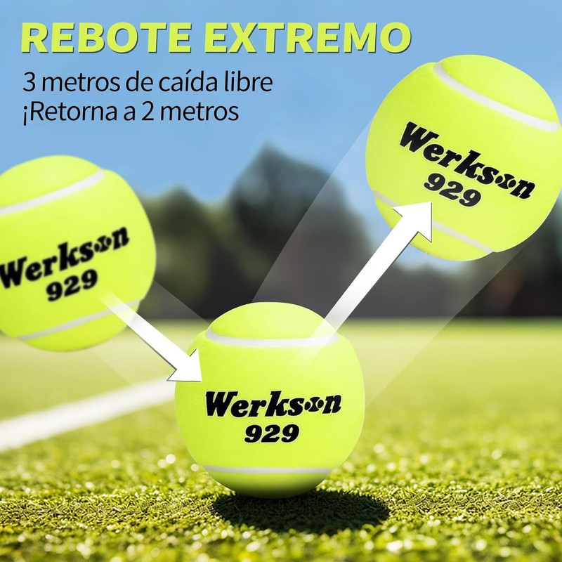 Pelotas de Tenis Presurizadas - Fieltro Resistente, Goma Elástica
