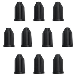 GWYAN 10 Pcs Black Caster Rod Insert Sleeve Insert Plastic Caster Rod Socket CoverSuitable for Objects Such as Chairs with Swivel Casters