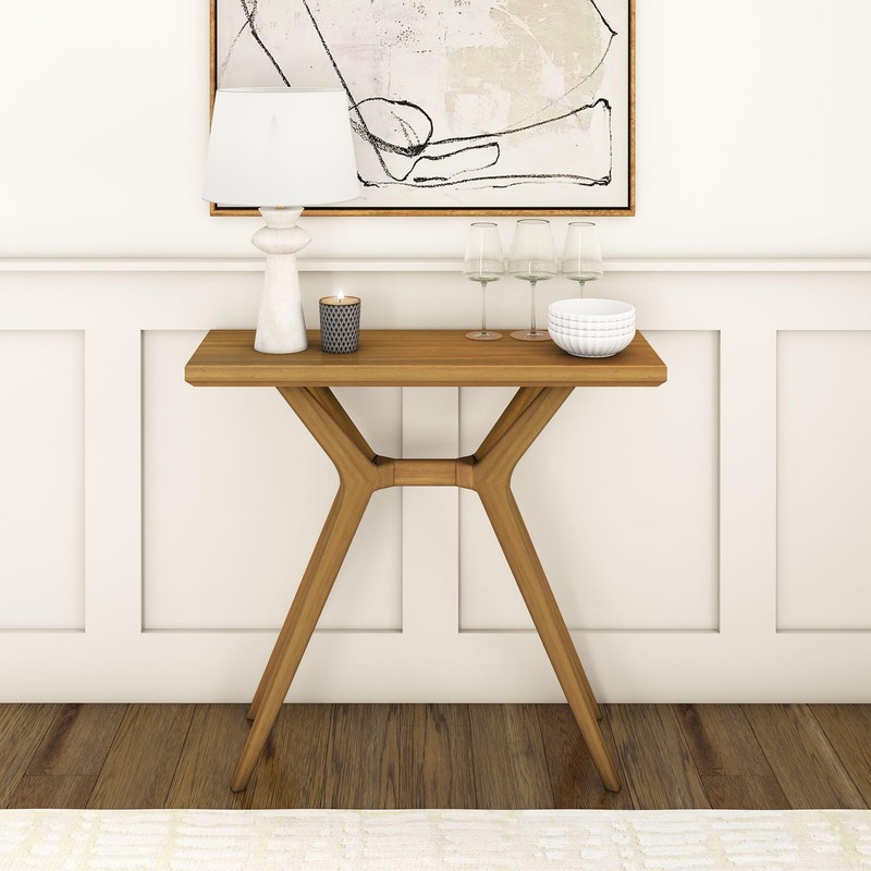 Plank+Beam Verso Console Table, 36 Inch Solid Wood Modern Sofa