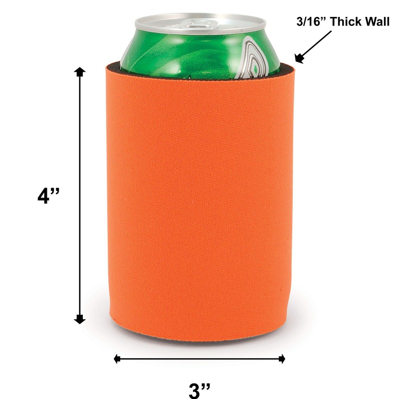 Blank Thick Premium Neoprene Full Bottom Can Coolie(s) (6, Various)