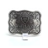 ARIAT Scalloped Logo Buckle with Twisted Rope Edge, Floral Scrolls,
