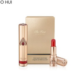 OHUI The first Geneture Liquid Lip Set 2items, Color:01 Red