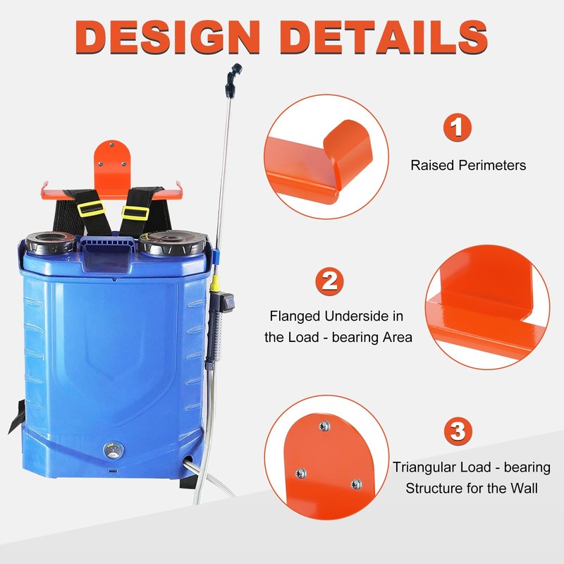 Mtanlo Heavy Duty Backpack Leaf Blower Hanger Wall Mount -