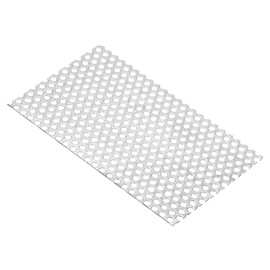 PATIKIL 8" x 4" 304 Stainless Steel Perforated Sheet, 0.2" Hole 19GA Expanded Metal Mesh Plate Screen Decorative Meshes for Ventilation Grill Smoking