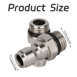 fKiZanthene 2 Pcs 1/4" Quick Connect Couplers, 14mm Male Thread Stainless Steel Pressure Washer Quick Release Fittings for High Pressure Washer Sprayer Snow Foam Lance Bottle