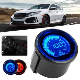 Universal Oil Pressure Gauge for EVO Series 12V 52mm 0 150psi Dual Color Auto Instrument W Sensor Oil Pressure Tester Tool Engine Oil Pressure Tester for Car Truck