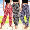 Cross-border Summer Thin Yoga Lantern Pants with Strings Women's M / Burgundy 5ea