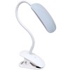 Simple Designs LD2021-GRY Flexi Rounded Clip Light LED Desk Lamp,