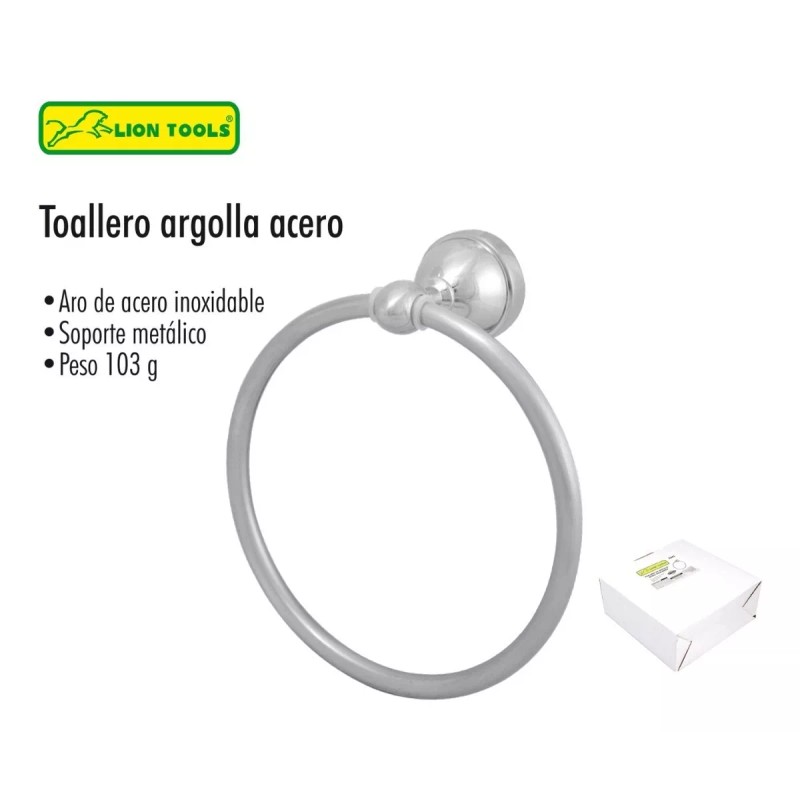 Lion Tools Toallero De Argolla 2 Piezas Toalleros Acero Inoxidable