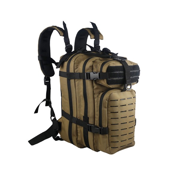 Lightning X Small Tactical Assault Backpack - Military Outdoor MOLLE Day Pack (Tan/Black)