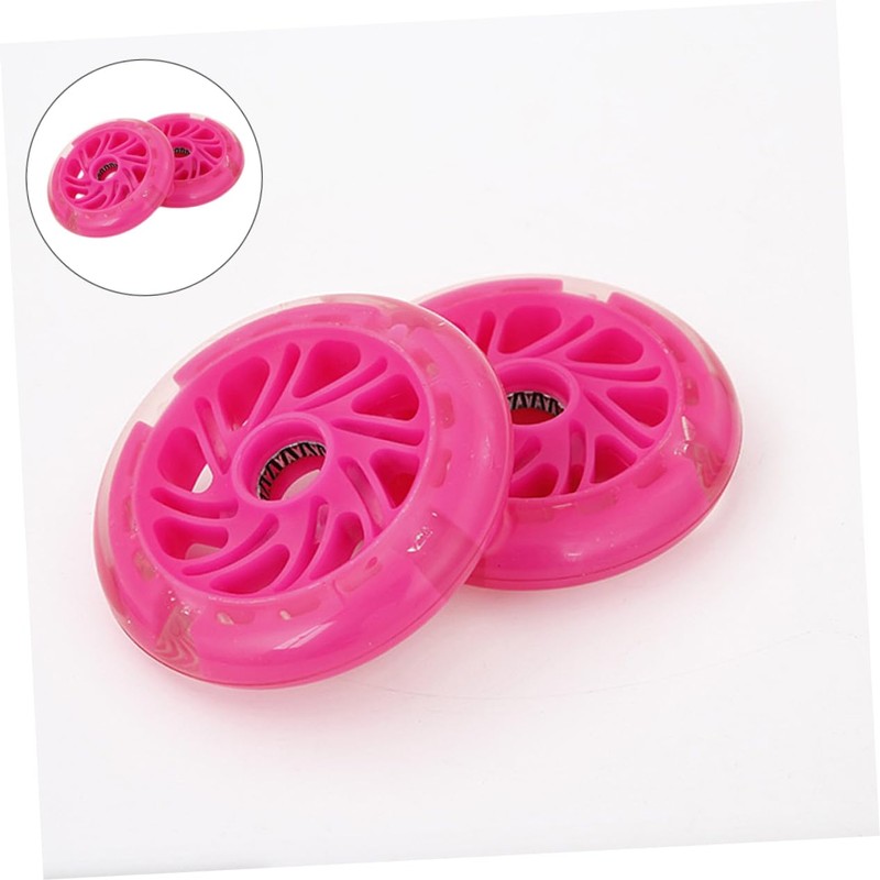BIUDECO 2pcs Training Wheels for Boys and Girls Glowing Auxiliary