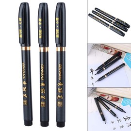 3 Piezas Pluma de Tinta Pincel de Caligrafía Japonesa China Pluma de Tinta Herramienta de Dibujo de Escritura Marcadores Artesanales de Arte