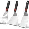 Beijiyi Stainless Steel Spatula Set, Heavy Duty Small Metal Spatula