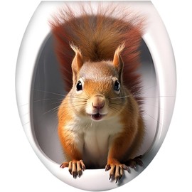 Decorative Sticker Toilet Lid 3D Wild Animals Toilet Seat Sticker 29 cm PVC Toilet Lid Bathroom Toilet Sticker Environmentally Friendly PVC Sticker for Toilets for Bathroom Toilet Accessories