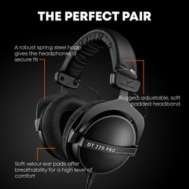 beyerdynamic DT 770 Pro 80 Limited Edition Headphones, Black
