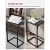 VASAGLE C-Shaped End Table, Side Table for Sofa, Couch Table
