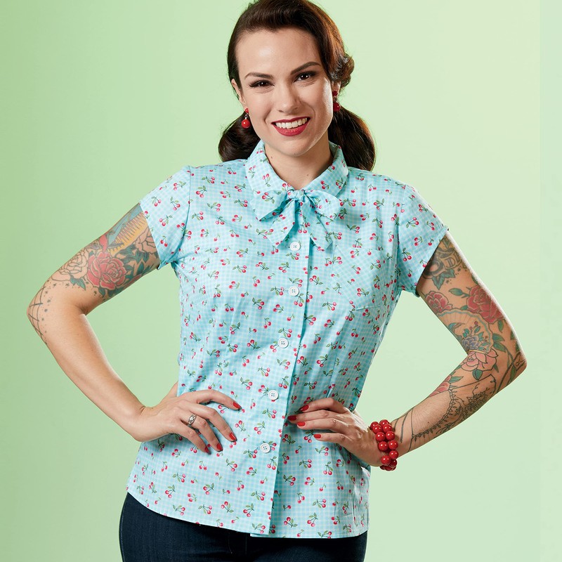 Simplicity Misses' Loose-Fitting Button Front Top Packet, Code 9295 Sewing