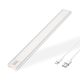 Under Cabinet Lights LED Motion Sensor Light (2 Pack) - Indoor Counter Lighting, Wireless USB Rechargeable Kitchen Night Lights with 3 Modes - Magnetic Closet Lights for Kitchen and Hallway