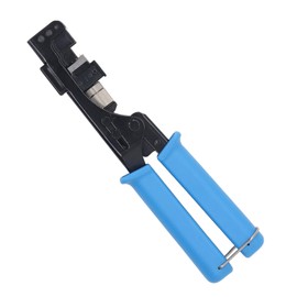 90° Angled RJ45 Termination Tool, Blue Keystone Jack Tool for Everest Media UTP Cat5e Cat6A Termination Connector
