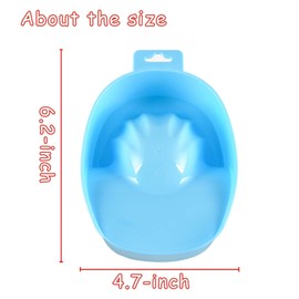 AQUEENLY Manicure Bowl, Nail Soaking Tray Bowl for Art, Polishing, Remover, Treatment - Manicure Spa Tool (2 Pcs)
