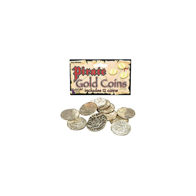 Bristol Novelty BA1003 Pirate Gold Coins, Unisex-Adult, One Size