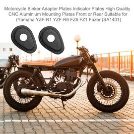 Kaimeilai LED Mini Indicator Adapter Plates, Pack of 4 Adapter Plates Motorcycle Motorcycle Indicator Adapter Plates Indicator Plates, LED Mini Indicator Mounting Spacer for MT-07 FZ-07 MT-09 FZ-09