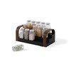 Umbra Bellwood Three Tier Spice Rack, Expandable Kitchen Organiser, Black/Walnut