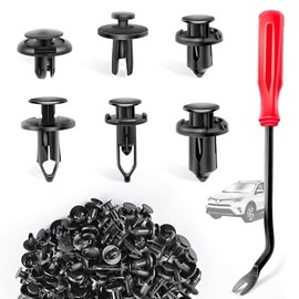 Hakoo Retenedores para Coche Clips Retainer Universal - 120Pcs Juego de Clips de Fijación para Coche para Panel de Puerta + 1pc Fastener Remover