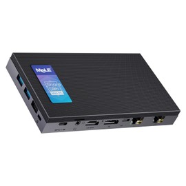 MeLE QuieterDL Dual LAN Fanless Mini PC,Micro Desktop Computer N100 8GB 256GB NVMe SSD,Support 4K Triple Display, Dual HDMI, All-in-One USB-C WiFi 5 BT5.1